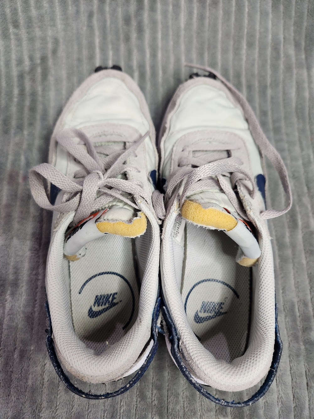 Nike Waffle Debut Size 6.5 Womens Lt. Silver Valerian Blue Shoes - Picture 10 of 13